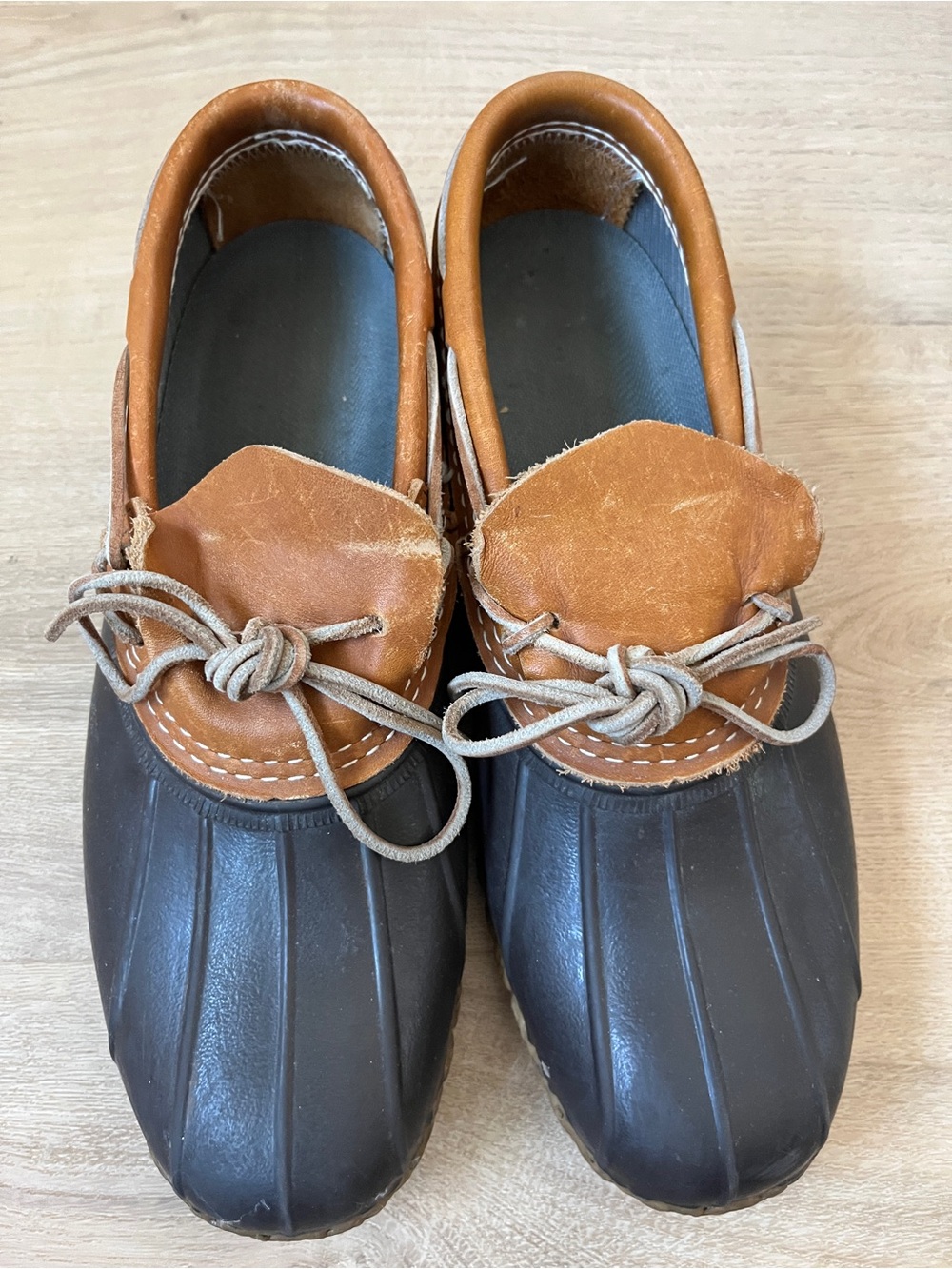 L.L. Bean Brown and Black Two-Tone Duck Boots